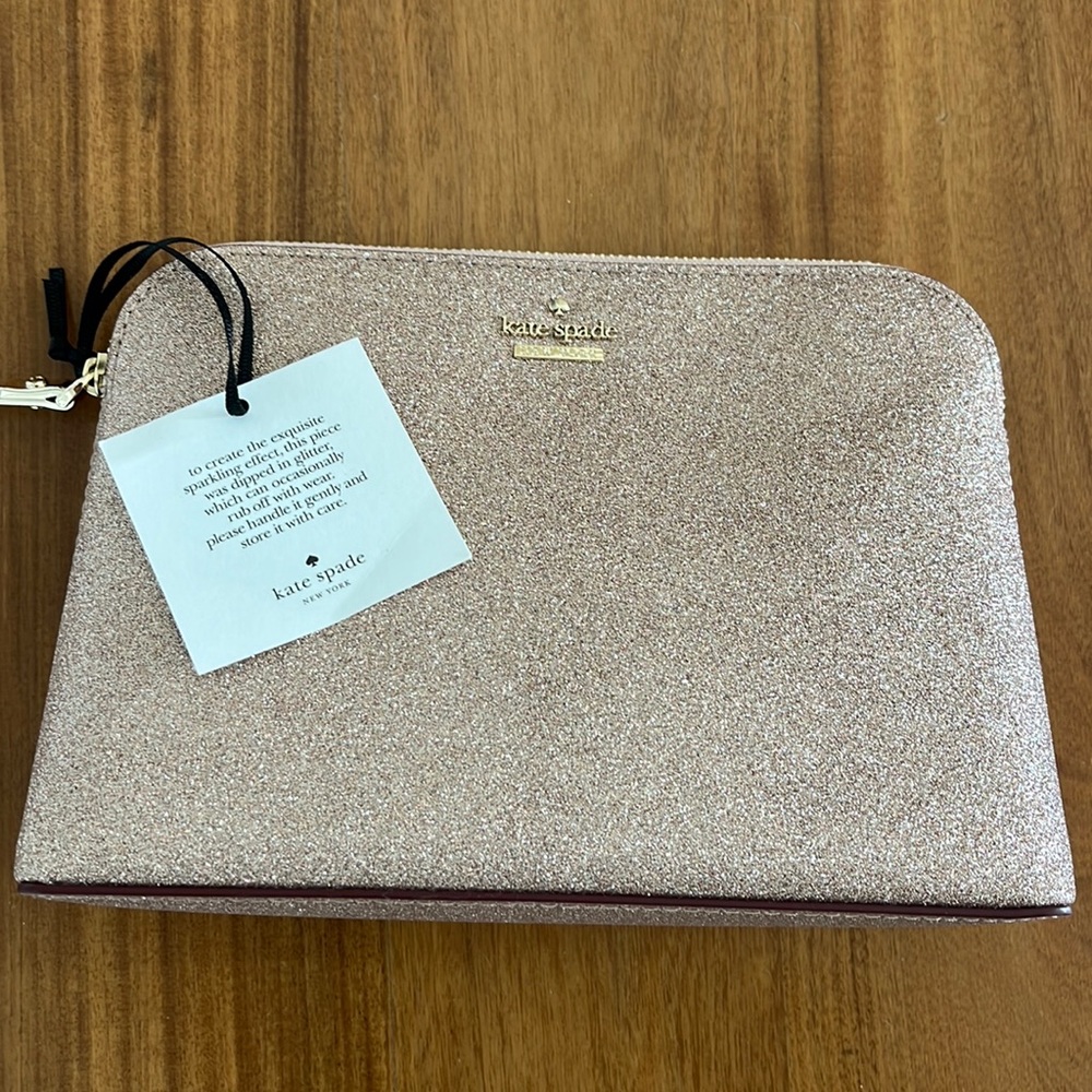Kate Spade All that Glitters Cosmetic Bag Clutch Purse NWT